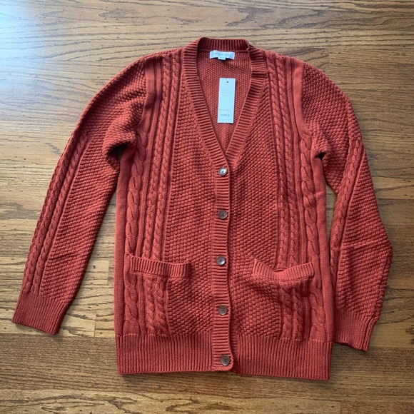 Amour Vert Astra Cardigan In Henna 